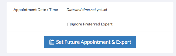 Past Appointment Date Time